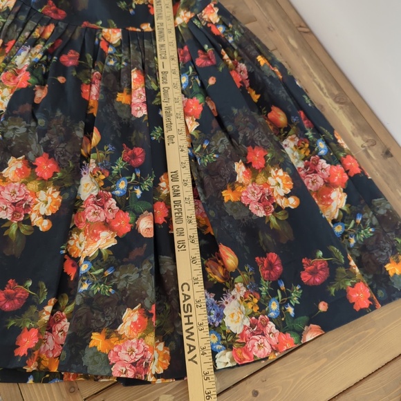 ASOS Black Floral Fit and Flare Summer Sleeveless Mini Dress - Picture 10 of 11